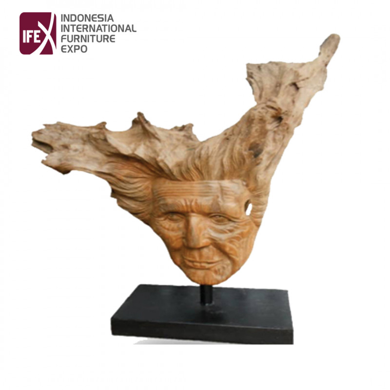 Teak Root Mustachen Woodenstand