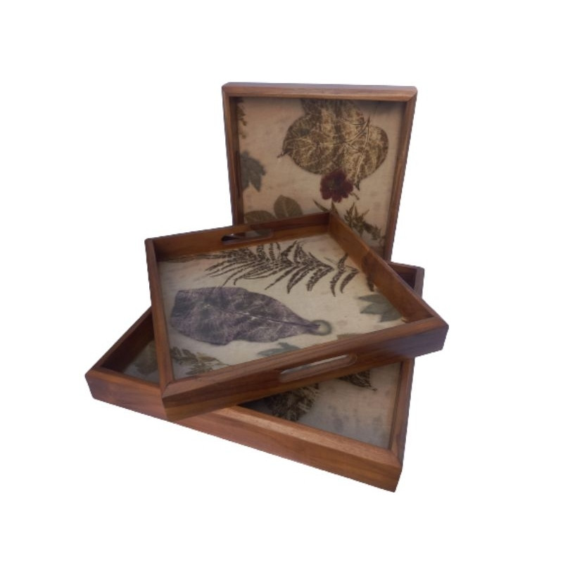 Nampan Kombinasi Ecoprint