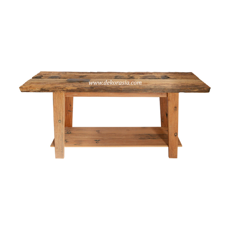Rustic Reclaimed Railway Wood Console Table for Home Villa Living Room Hotel or Apartment Furniture