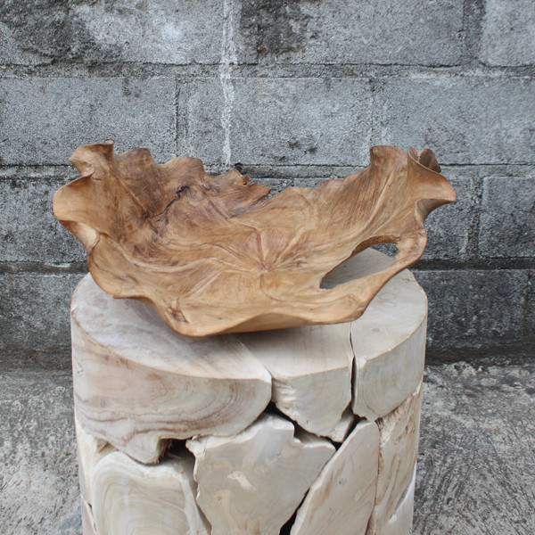 Bowl Leaf Carving